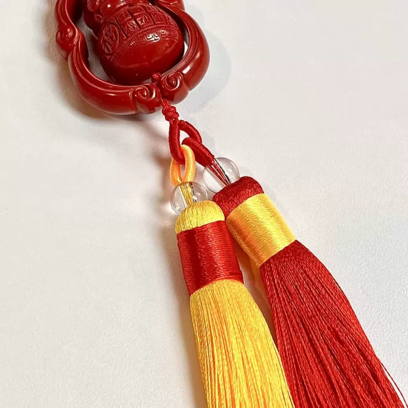 O1CN01EnMCEo2FOWDjbw0jr_3085518870.webp 【胡可推荐】红桥 葫芦福禄朱砂车挂吊坠 过年装饰