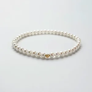 红桥珍珠 淡水AK4-5mm小米小金豆弹力绳手链18K金