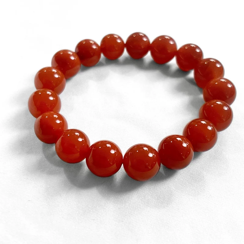 O1CN01eVLCBW2FOWDlkYuK4_3085518870.webp 【胡可推荐】红桥 保山料冰红南红手串素珠圆珠 百搭经典高品质