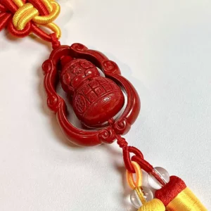 O1CN01ggOq3e2FOWDjcBigd_4611686018427381782-0-item_pic.webp 【胡可推荐】红桥 葫芦福禄朱砂车挂吊坠 过年装饰