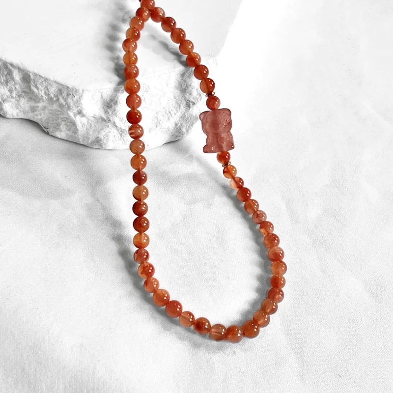 Hu Ke's Recommendation: Hongqiao Nine-Material Ice-Floating South Red New Chinese Style National Trend Mobile Phone Chain Little Bear Cute Daily