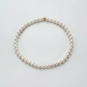 红桥珍珠 淡水AK4-5mm小米小金豆弹力绳手链18K金