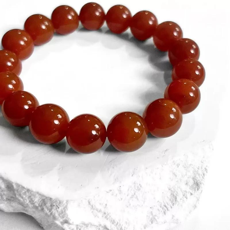 O1CN01yOQ0eP2FOWDkPBIxk_4611686018427381782-0-item_pic.webp 【胡可推荐】红桥 保山料冰红南红手串素珠圆珠 百搭经典高品质
